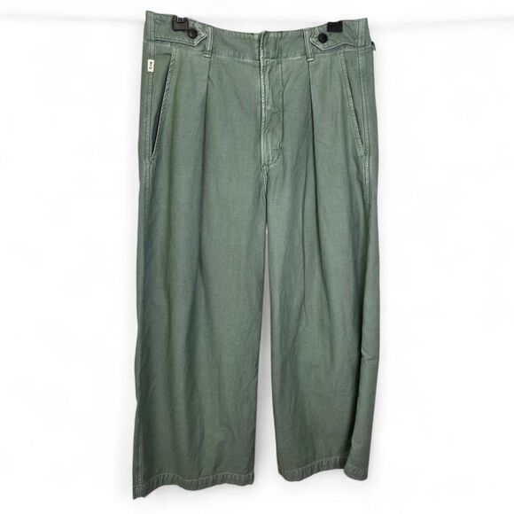 Citizens of Humanity Payton Barrel Leg Utility Pants Green Cotton Size 29 - Picture 2 of 12